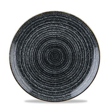 Homespun Charcoal Black Coupe Plate 26cm